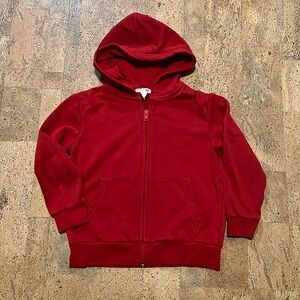 Red zip hoodie